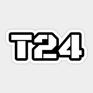 T24 Black Ops - White Text Sticker